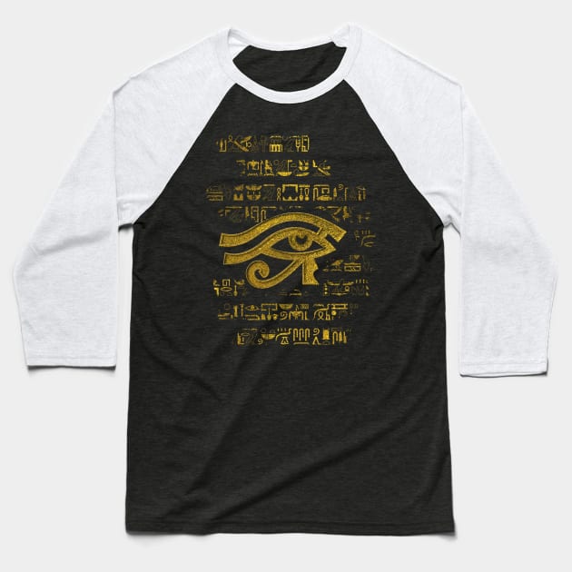 Egyptian Eye of Horus - Wadjet Baseball T-Shirt by Nartissima